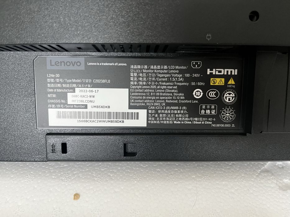 Monitor Lenovo L24e-30