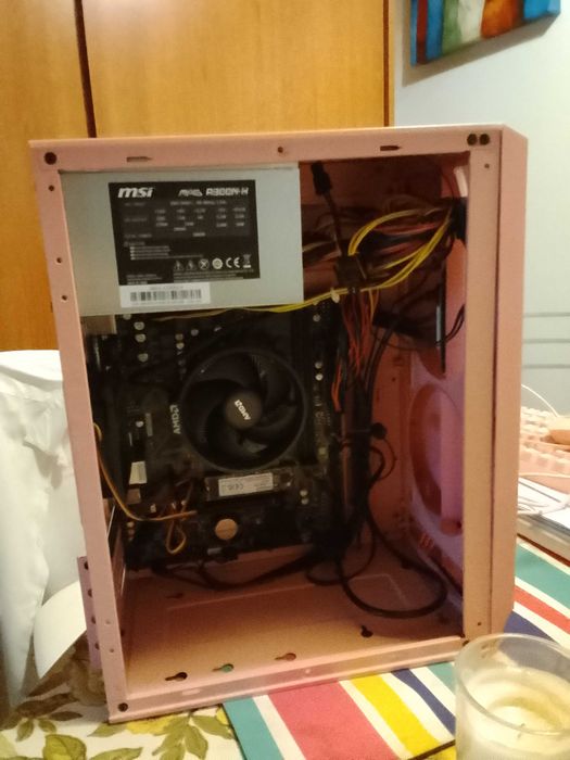 Computador Rosa de mesa novo com garantia montado por min