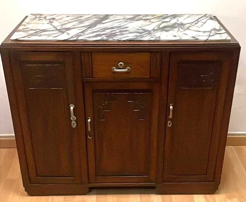 Aparador antigo em madeira,  estilo Art Déco, Movel, armario