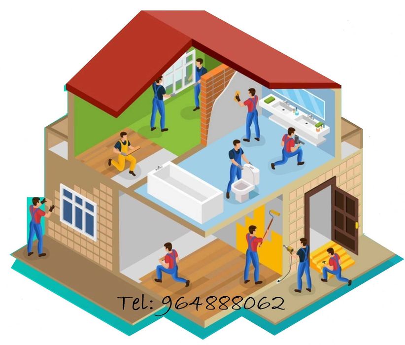 Prestamos serviços de Manutenção, Reparação e Remodelação de imóveis.