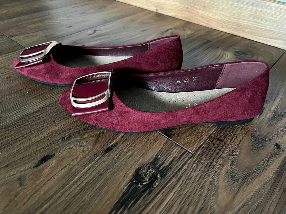 Balerina baletka bordowy 37 - damskie
