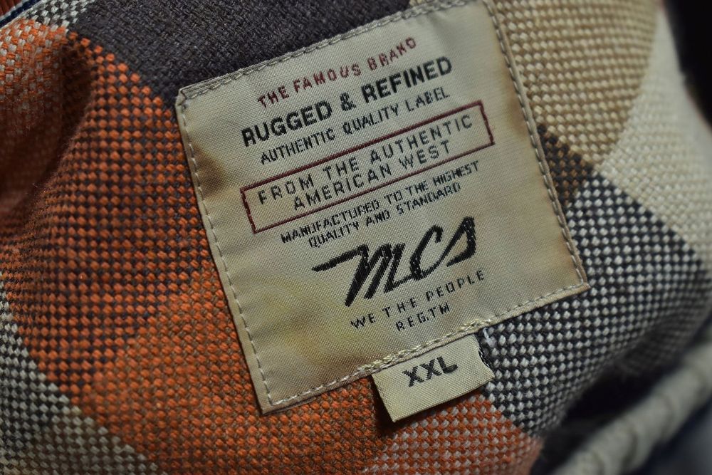 Mcs Granatowy Wełniany Sweter Męski Crewneck Xxl
