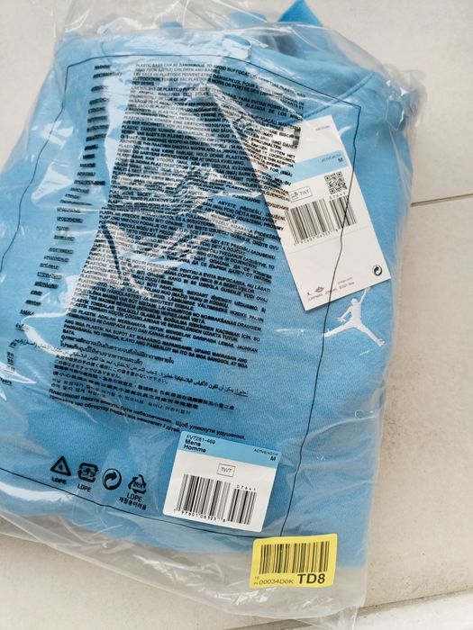 Oryginalna bluza Nike Jordan FV7281 z kapturem błękitna niebieska
