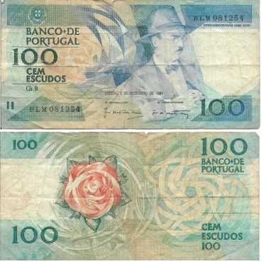 Portugal - - - 100$00 - Fernando Pessoa - - - - - Notas