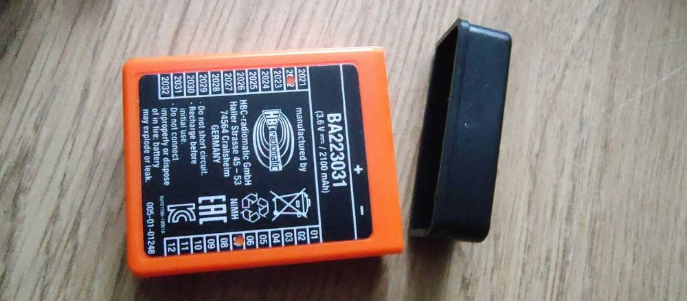 Nieużywana bateria do pilota HBC Radiomatic BA223031 Fub06