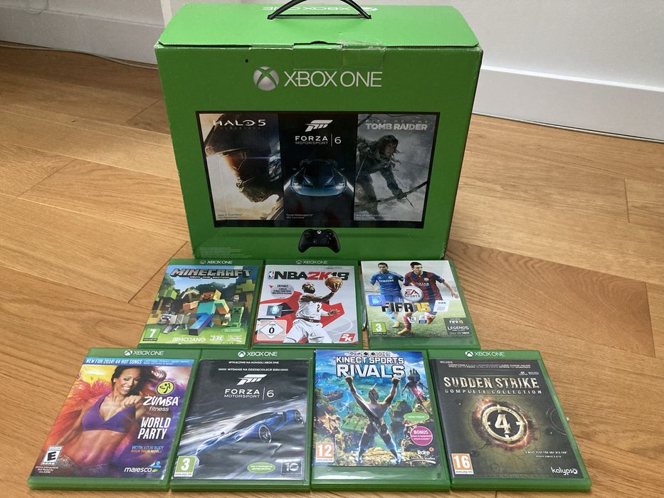 XBOX ONE 1TB - gry, 2 pady, pudełko, Kinect gratis