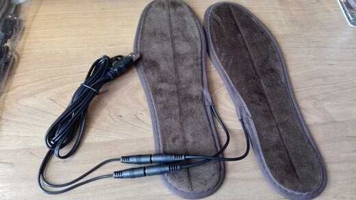 Стельки теплые с подогревом от USB для обуви ног