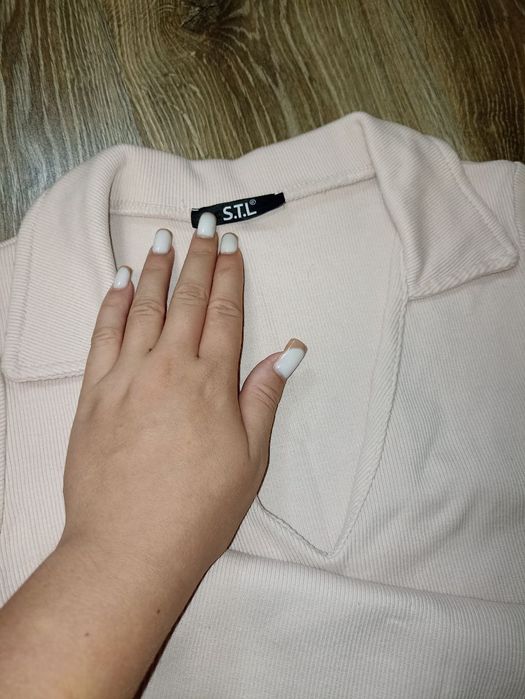 Сукня в рубчик ніжно рожевого кольору