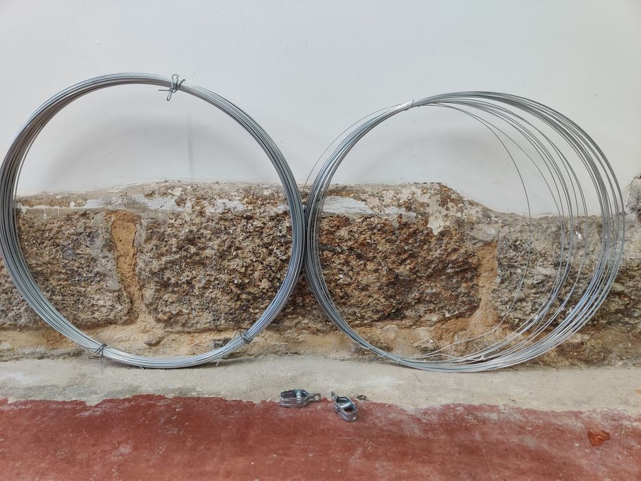 Rede elástica galvanizada, com acessórios, para vedação (1,5m altura)