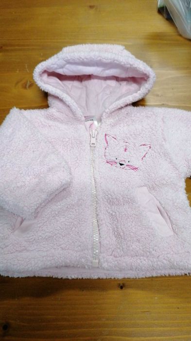 L/192 Różowa bluza niemowlęca ciepła Baby butt r. 50/56