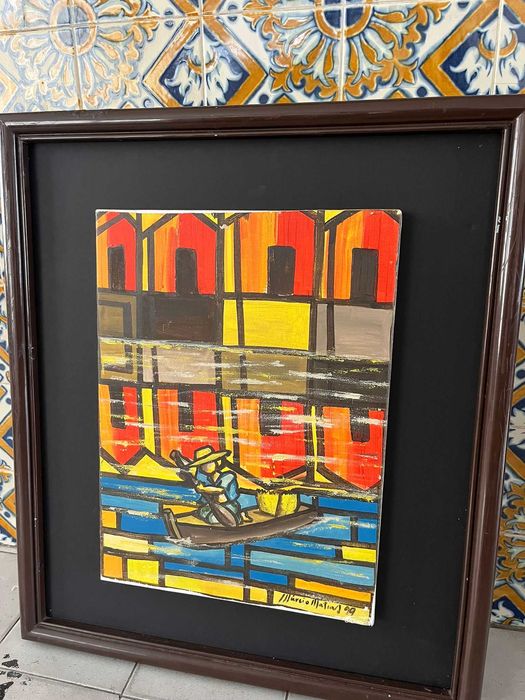 2 Quadros Coloridos - Artesanato Brasileiro (Artista Mario Matias)
