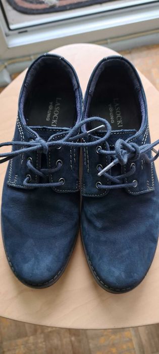 buty Lasocki skórzane i zamsz