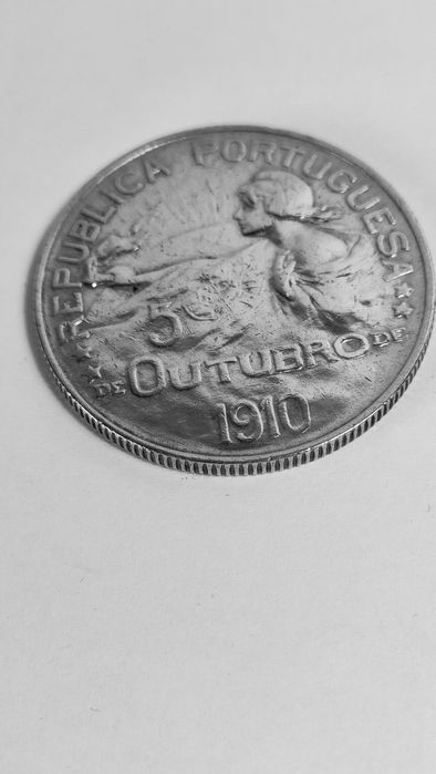 Moeda 1 Escudo 5 Outubro 1910 Implementação da República 1910
