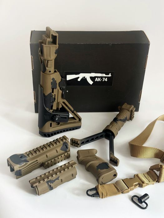 Тюнінг Обвес АК 74 АК 47 АКМ койот олива обвіс  приклад складний