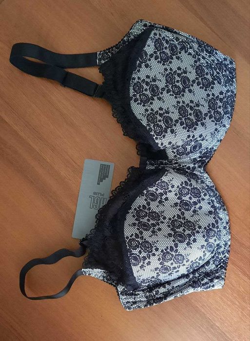 Бюстгальтер сіро чорного кольору 90G