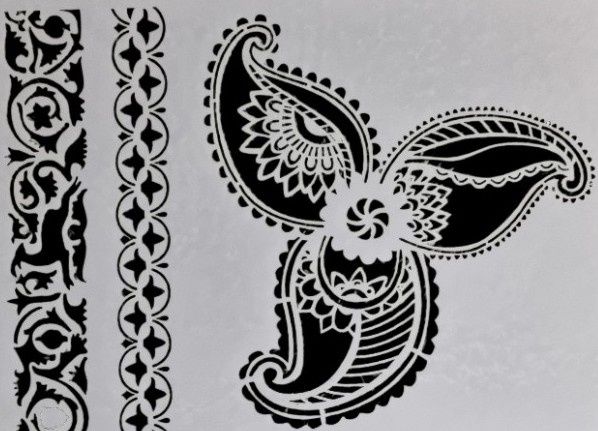 2 szt - Szablony malarskie, DIY, crapbookingu, tynk ozdobny - Nr C25