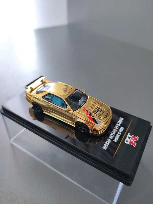 Inno64 Nissan Skyline GT-R R34 Nismo R-Tune Gold Chrome