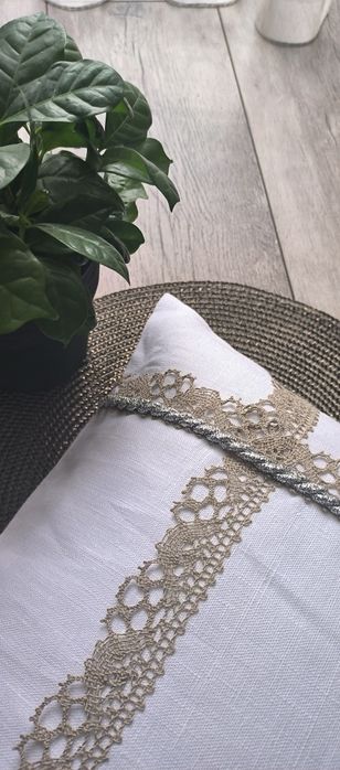 Ozdobna poszewka na poduszkę 100% len poduszka dekoracyjna