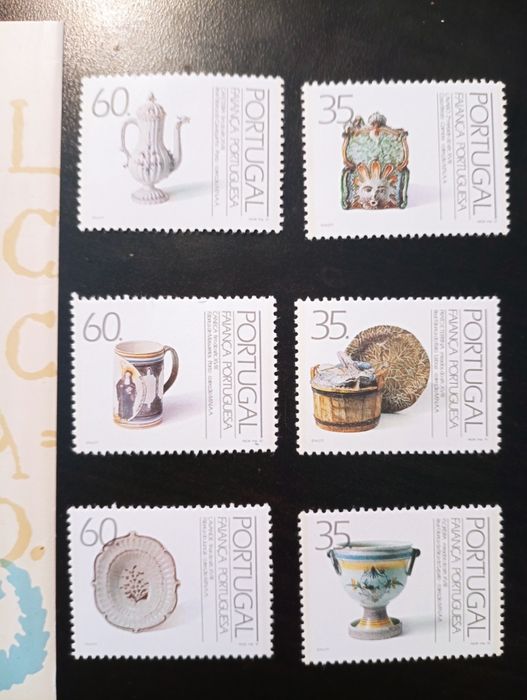Bloco + 6 selos Faiança Portuguesa sec XVIII - 1991 - FDC Novos	(MNH)