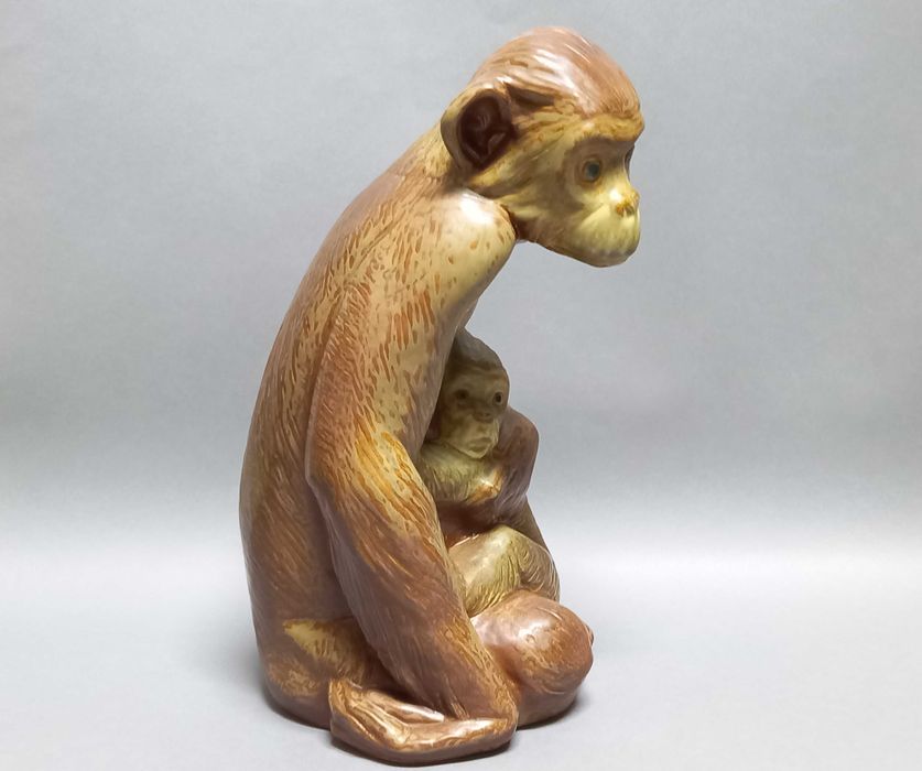 Małpki, figurka Hiszpania Lladro, proj. Juan Huerta 41,5cm