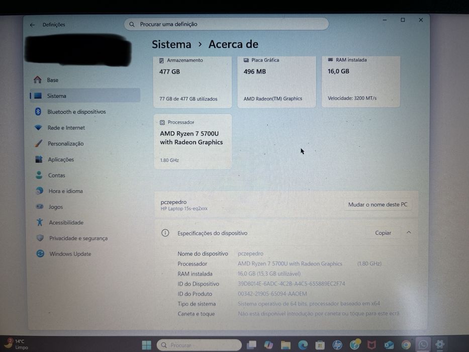 HP Laptop Computer 2023506155236894320642