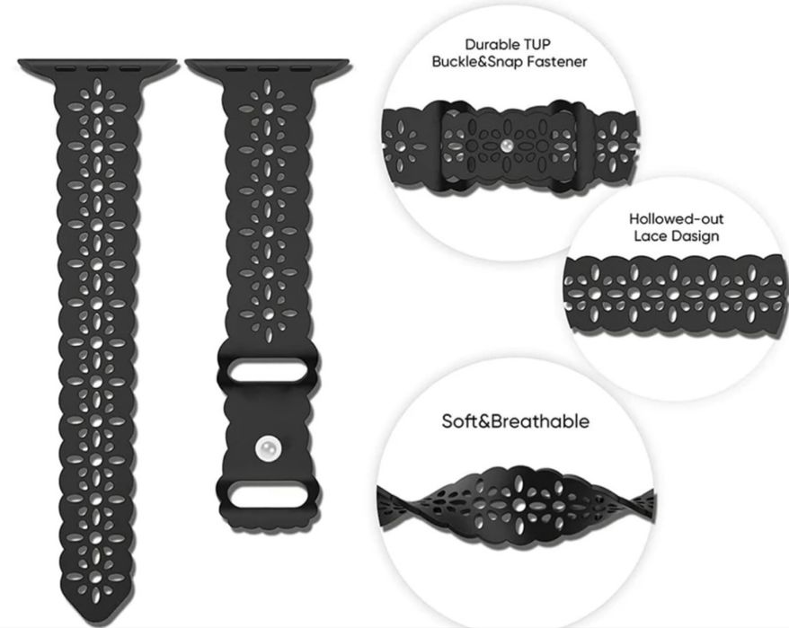 Silikonowy pasek, opaska, bransoleta do zegarka, Smartwatch. Apple