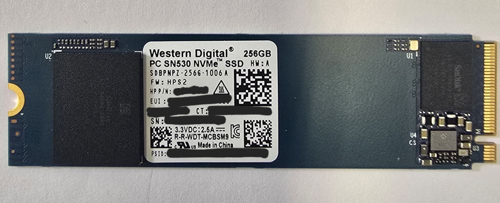 WD PC SN530 NVMe 256GB