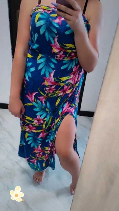 Długa sukienka damska plus size