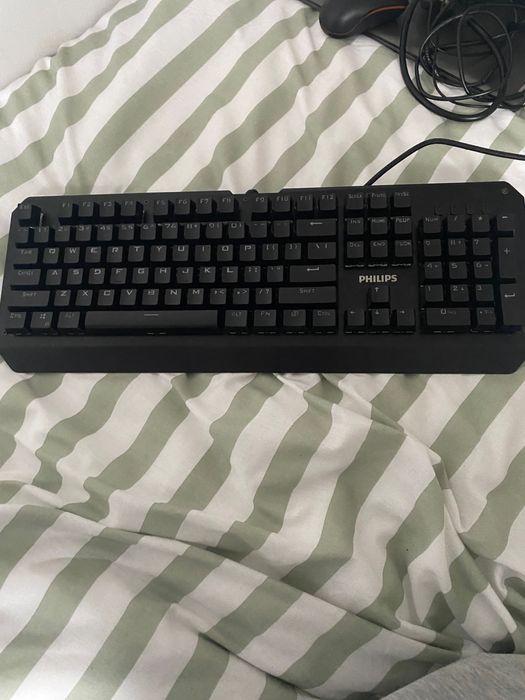 Teclado Philips Gamer Mecânico Luminoso Usb Spk8413