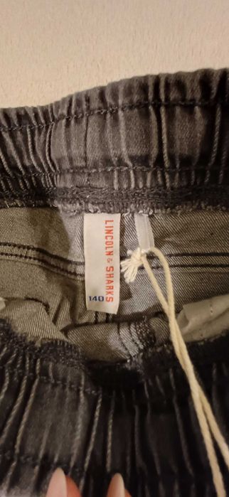 jeansy czarne nowe z metkami, rozmiar 140, Lincoln & Sharks, 5 10 15