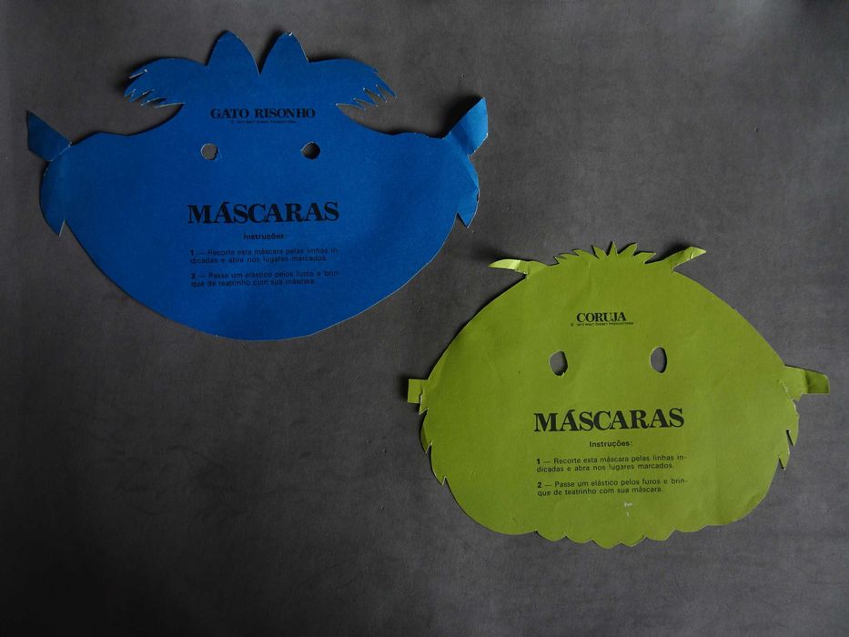 Máscaras Disney Gato Risonho e Coruja