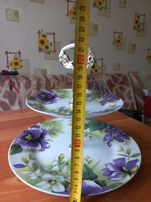 Блюдо 2-х ярусное Helios для фруктов, кексов, канфет, мафинов и др.