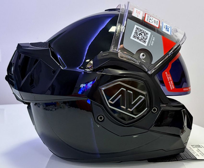 Capacete NOVO Modular 180° LS2 Advant Preto Brilho (23% DESCONTO) Tam XL
