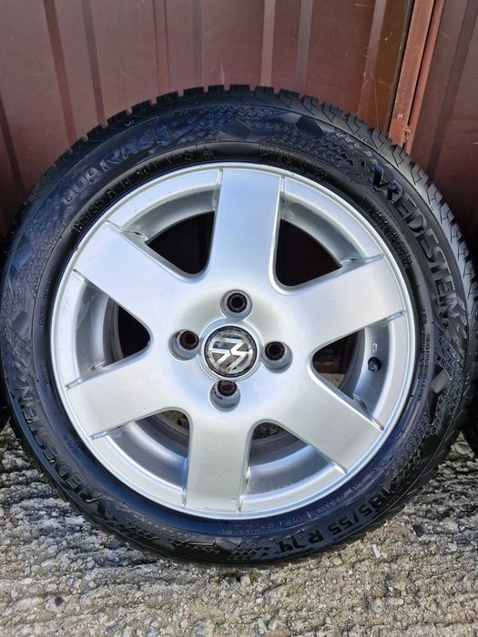 koła opony felgi alufelgi 14 cali VW 4x100 Polo opony 185/55/14 komplet