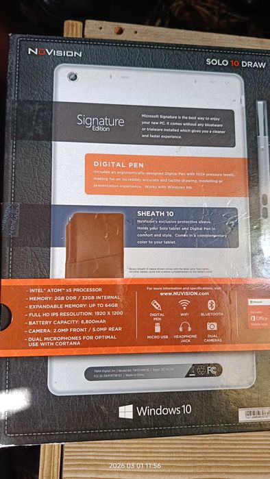 Windows 10 планшет NUVISION Solo 10 Draw
