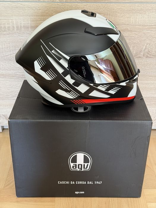 Kask AGV K-5 S DarkStorm Matt Black/Red M/L