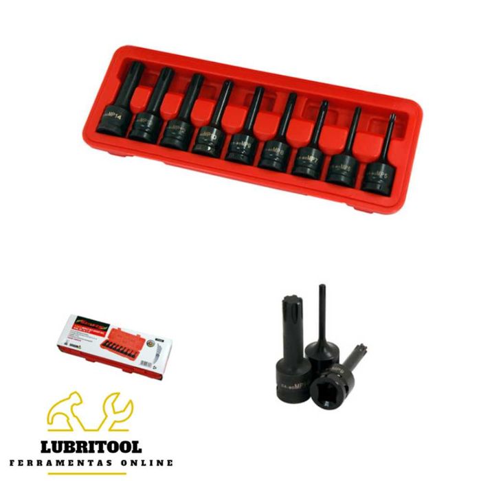 Jogo 9 Chaves Caixa Impacto RIBE 1/2" M5-M14 CT3530 | NOVOS