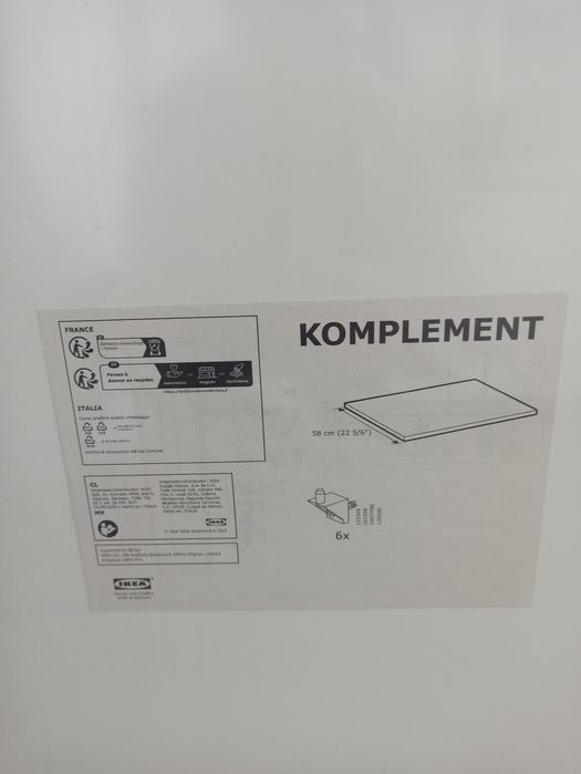 Półka 75x58 cm IKEA szafa Pax NOWA