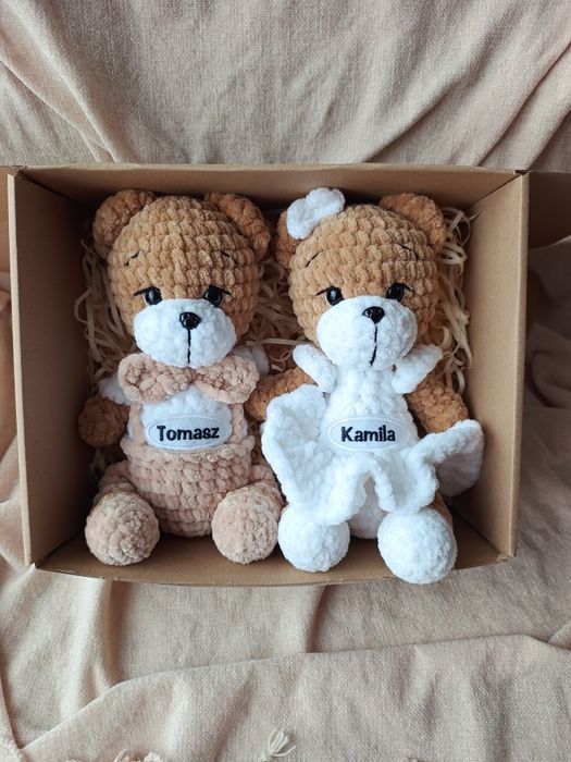 Misie na prezent ślubny personalizowane