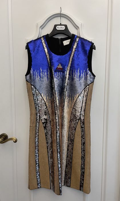 MAX MARA piękna sukienka cekinowa; stan IDEALNY