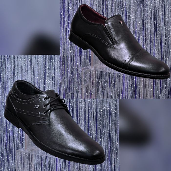 Чоловічі натуральні шкіряні туфлі великого розміру батал великан 48 49