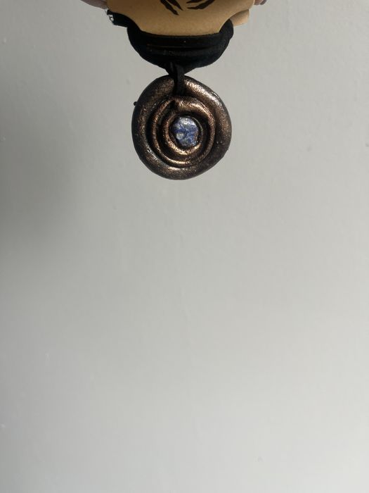 Naszyjnik spirala z lapis lazuli kamien naturalny boho hippie etno witch