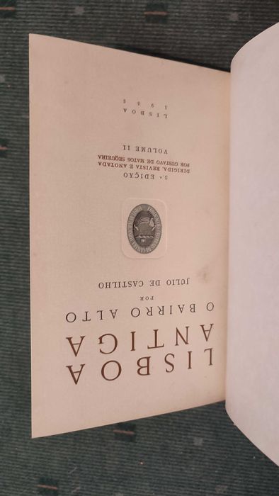 Lisboa Antiga  O bairro Alto Vol II - Júlio Castilho