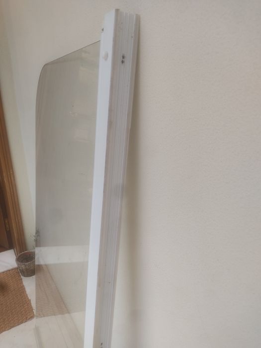 Cortina de banho em vidro para banheira