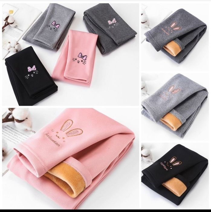 Дитячі теплі лосіни (чорні)