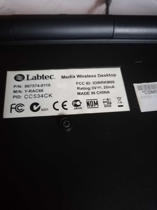 Labtec Wireless Keyboard64283910328450123