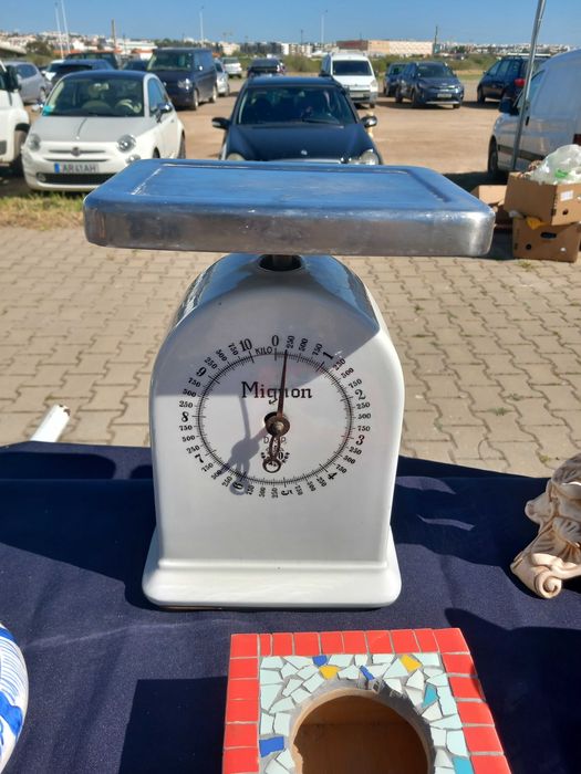 Balança alemã, farmácia em cerâmica, modelo Mignon. 1920 a 1930, funcional