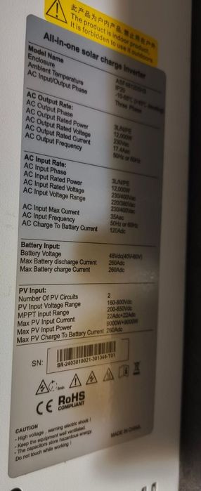 Falownik Hybrydowy Inwerter offgrid SRNE ASP4120SH3
