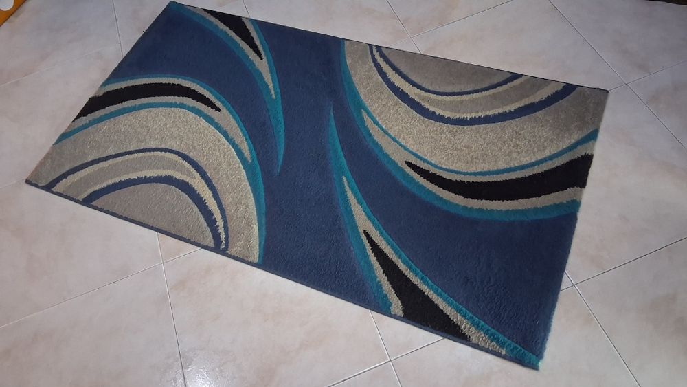 Tapete  ELANA - Azul e Cinzento 80x150