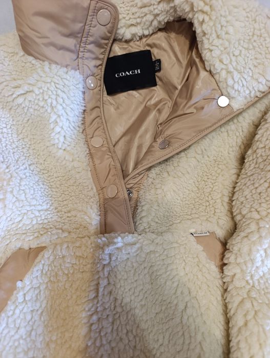 анорак Coach Sherpa Pull Over In Recycled Polyester тоді плюшева куртка хс